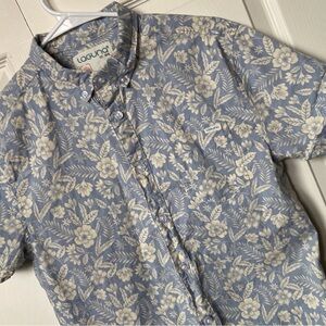 Laguna Blue Floral Button-Up Shirt